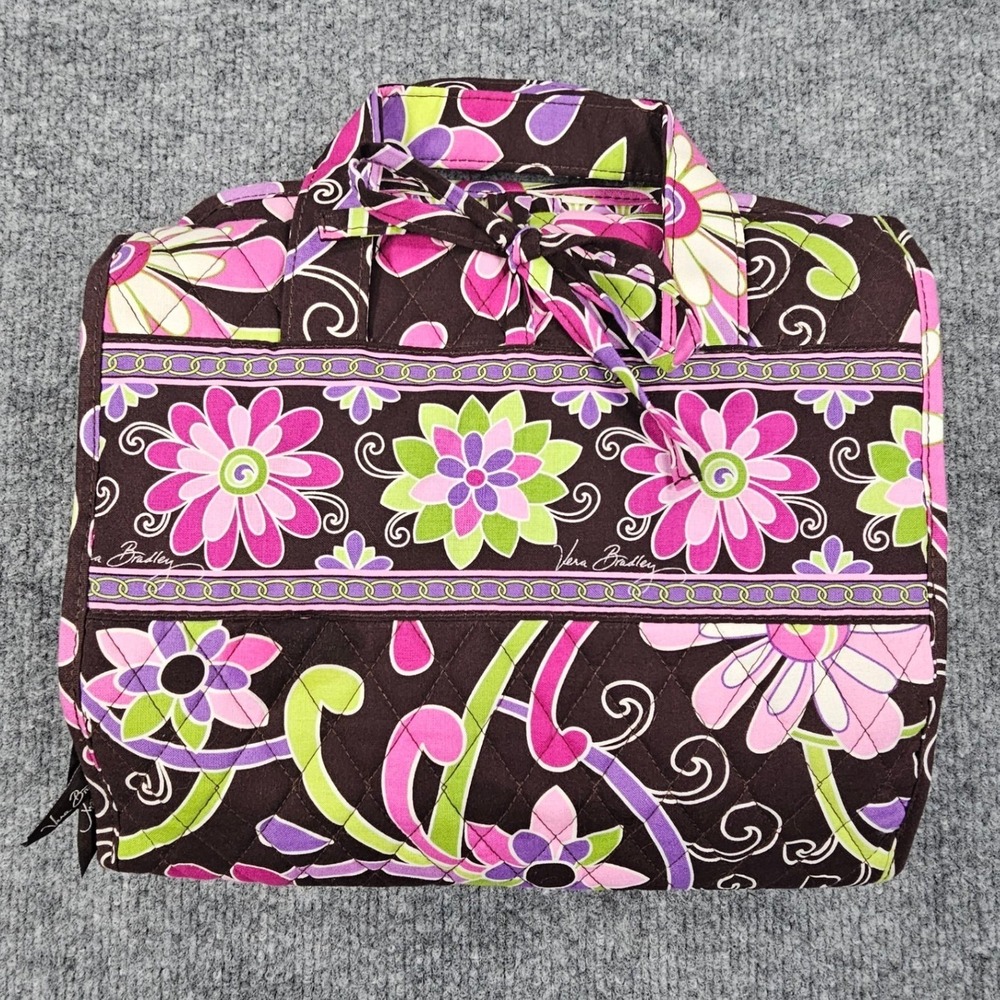 Vera Bradley Hanging Cosmetic Travel Organizer Bag | Purple Punch 2011 Retired